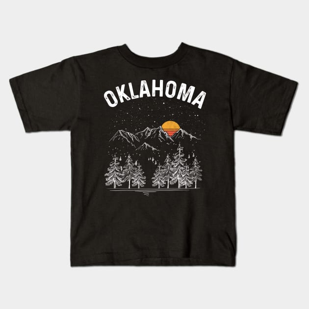 Vintage Retro Oklahoma State Kids T-Shirt by DanYoungOfficial